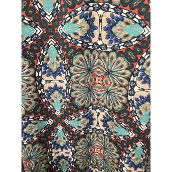 Tilly Anne Dress Womens small multi colored shift ruffled 3/4 sleeves - Picture 4 of 7